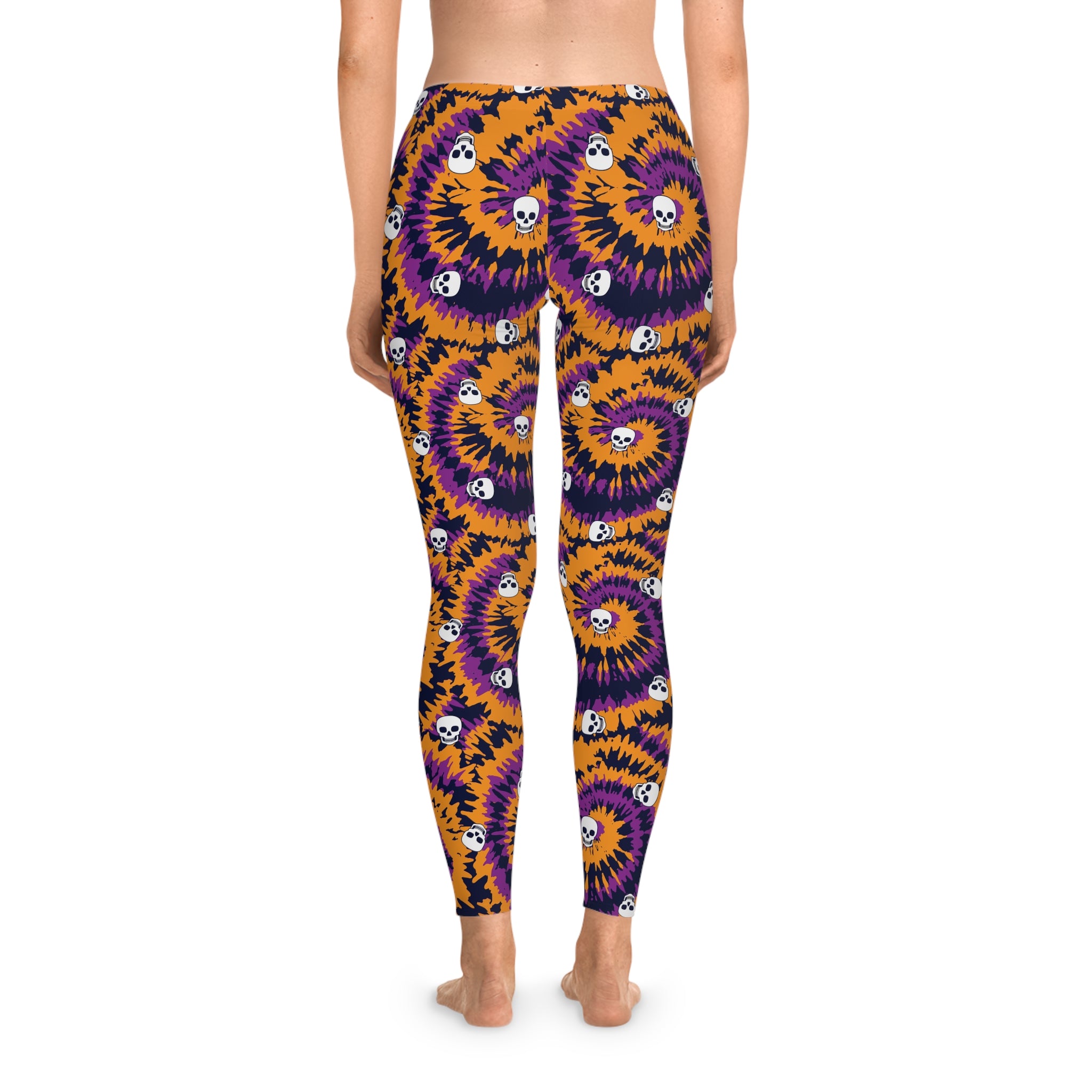 Groovy Tie Dye Skull Leggings